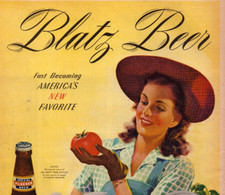 Blatz Pilsener Beer Victory Garden WWII Print Ad Life 1944 Red Ripe Tomato Bonds picture