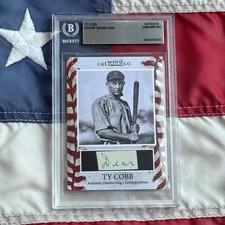 Ty Cobb Beckett Encapsulated Handwriting Removed from an Autograph Letter Signed picture