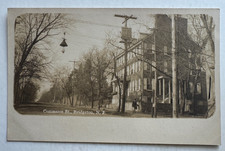 ca 1900s NJ RPPC Postcard Bridgeton New Jersey Commerce Street man walking AZO picture
