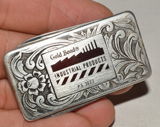 Vintage Imperial Money Clip Pocket Knife Gold Bond Industrial Engraved picture
