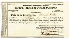 Minehill and Schuylkill Haven Railroad - Railway Stock Certificate - Railroad St picture