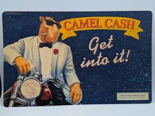 VNTG 1993 Joe Camel Cash Vinyl Sign Large 20x12 Sticker Display Motorcycle NOS picture