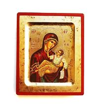 Greek Russian Orthodox Handmade Icon Our Lady Megalochari 12.5x10cm picture