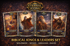 Biblical Kings & Leaders Set | David Solomon Moses Abraham | Eternal Icons Cards picture