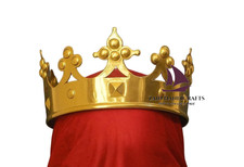 ZAIN Medieval Plantagenet Era Brass Royal King’s & Queen Cosplay Crown picture