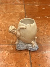 HEUBACH GERMAN ANTIQUE ART NOUVEAU EGG SHELL BABY BOY CHILD CANDY RARE BROKEN picture