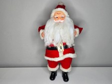 Vintage Non-Working Singing Santa Claus Figurine Red Suit Blue Eyes Japan picture