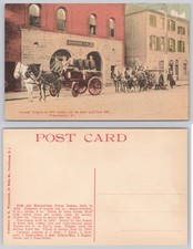 Pioneer Engine Co. No. 2 Providence RI Horse Drawn Fire Apparatus Postcard 1905 picture