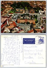 Darmstadt Germany Marktplatz Schloss Aerial View Postcard 1970s Posted picture