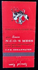 CFB Shearwater Senior NCO’s Mess Nova Scotia Vtg 30 Matchbook Cover B-1569 picture