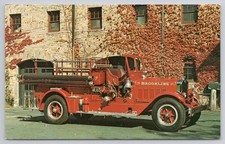 1931 American-LaFrance Fire Pumper Brookline MA Museum Vintage Postcard picture