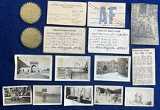 Identified WWII 1943 Allied Headquarters Pass & Photo Collection North Africa picture