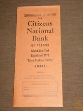VINTAGE CITIZENS NATIONAL BANK of POLAND NY FILE ENVELOPE picture