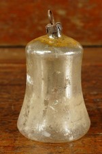Vintage 1930s German Antique Clear Glass Bell With Clapper Christmas Ornament picture