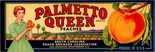 Vintage Palmetto Queen Peaches South Carolina Growers Association Spartanburg SC picture
