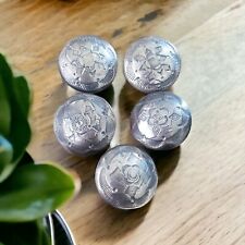 Vintage southwestern Concho Buttons Stamped on Nickel Silver Mexican Coins lot 5 picture