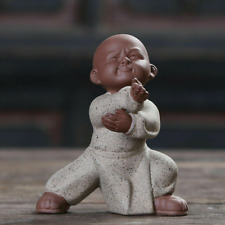 Chinese kung fu Taichi Posture Statue Zisha Tea Pet House Gift Handmade Figurine picture