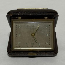 Europa Mechanical Wind Up Travel Alarm Clock,Gold 1955 V Corps Basketball Champs picture