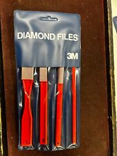 MACHINIST AucStd 3M Flex Diamond H Files Red M74 Mic Set in Wallet 3M601J picture
