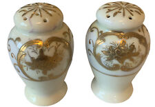 Vtg Salt and Pepper Shakers Gold Trim Made in Japan Home Decor picture
