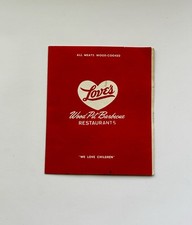 Vintage Love's Wood Pit Barbecue Restaurants Hollywood Blvd California Menu picture