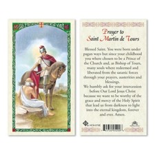 Prayer to Saint Martin de Tours laminated prayer card picture