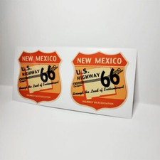 Pair Route 66 New Mexico Vintage Style Travel Decal,Vinyl Sticker, Luggage Label picture