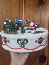 Christmas Music Box With Ice Skating Santa picture