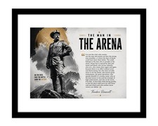 Theodore Roosevelt 8x10 Man in the Arena print | US president motivational picture