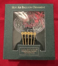 Marquis Waterford Crystal Hot Air Balloon Hanging Christmas Ornament picture