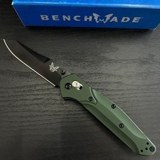 Benchmade 940BK Osborne Green Aluminum Handle S30V Black Blade Folding Knife picture
