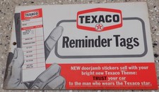 NOS From 1968 - VINTAGE TEXACO OIL CHANGE REMINDER TAGS - FULL BOOK picture