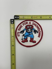 Vintage 1970s ‘It’s Time For A Snowdown’ Patch Snowmobile Racing Embroidered picture
