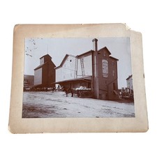 Antique c. 1895 Fergus Falls Flour Mills Horse Drawn Wagons Minnesota MN Photo picture