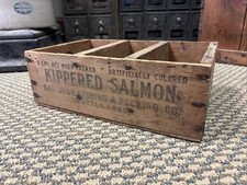 Vintage Wooden Salmon Crate San Juan Fishing & Packing Co Seattle Washington Box picture