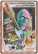 Die Monster Die Vintage Movie Poster Old Retro Look Metal Sign MP1229 picture