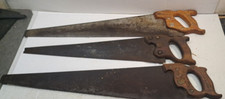 LOT OF 3 Henry Disston And Sons point Handsaw - Vintage 1 RANCHER, 2 OTHERS picture