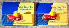 Vintage Frito Lay Potato Chip Clip with Magnet Year 2000-New with Tag-Set of 2 picture
