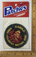 Vintage Hawaii Volcanoes National Park Iron On Patch Voyager Travel Souvenir picture