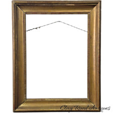 antique large American gilt wood cove picture frame painting 1870 original 19th picture