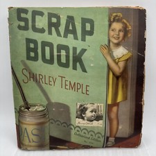 Shirley Temple Antique Scrapbook Filled With Vintage Greeting Cards 1935-40 picture
