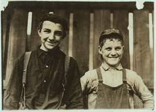 Photo:South Bend Indiana 1908 Child Labor Boys Singer Mfg Co Lewis Hine picture