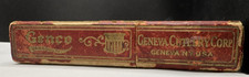 Antique Early 1900's Genco Geneva Cutlery Corp. Straight Razor RED GOLD Box Only picture