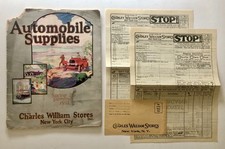 Vintage 1922 Charles William Stores Automobile Supplies Catalog W/ Order Sheets picture
