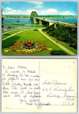 Vintage Nijmegen Waalbrug Bridge Holland Postcard Floral Coat of Arms NOVIOMAGUS picture