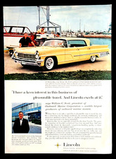 Yellow Lincoln Landau 4-Door Hardtop Original 1959 Vintage Print Ad picture