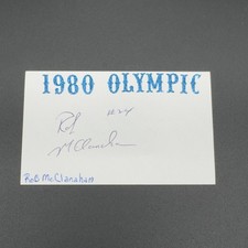 Rob McClanahan Signed 3x5 Index Card 1980 US Olympics - TTM Authentic Autograph picture