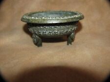 Vintage Chinese or Tibetan bronze 3-leg incense burner carved with characters picture