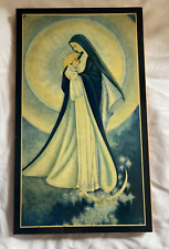 Vintage Mother of Light Plaque Sign Religious Art MaryKnoll Sisters GUC picture