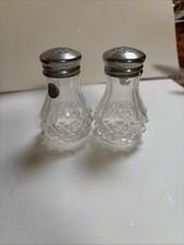 Cristal D'Arques Longchamp Vintage Crystal Salt & Pepper Shaker Set - France New picture